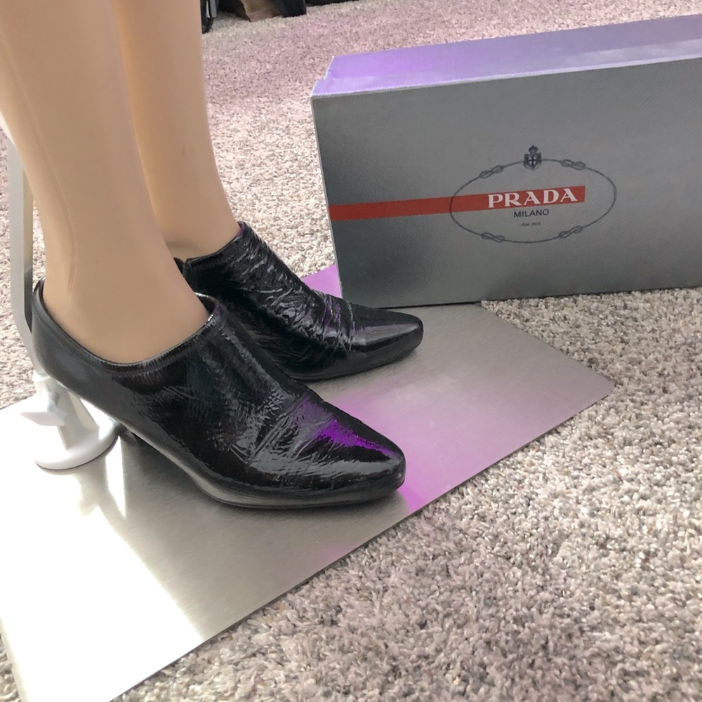 Authentic Prada Patent Leather Booties